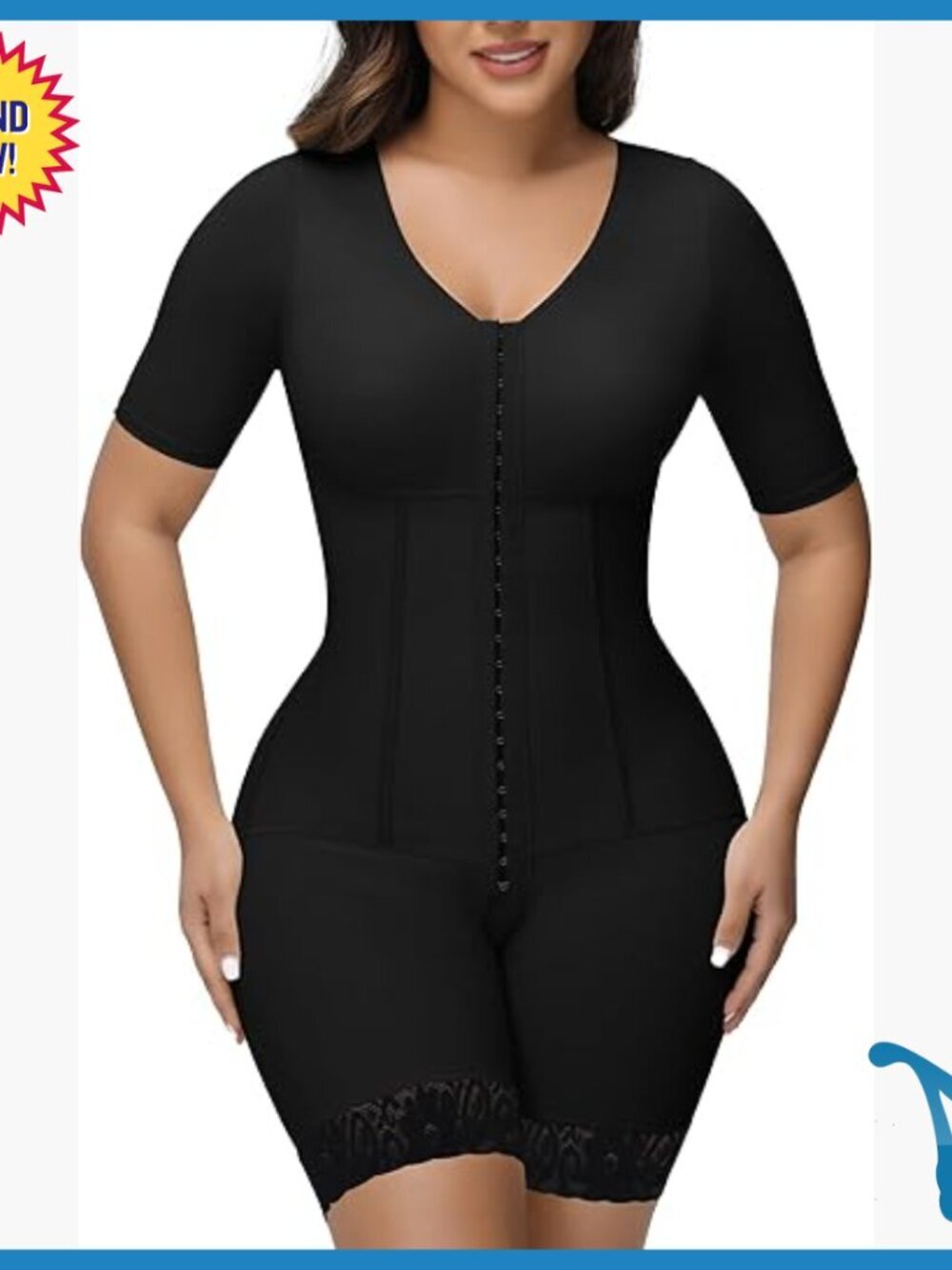 Compression Bodysuit Shapewear with Steel Bones Tummy Control Post Surgery